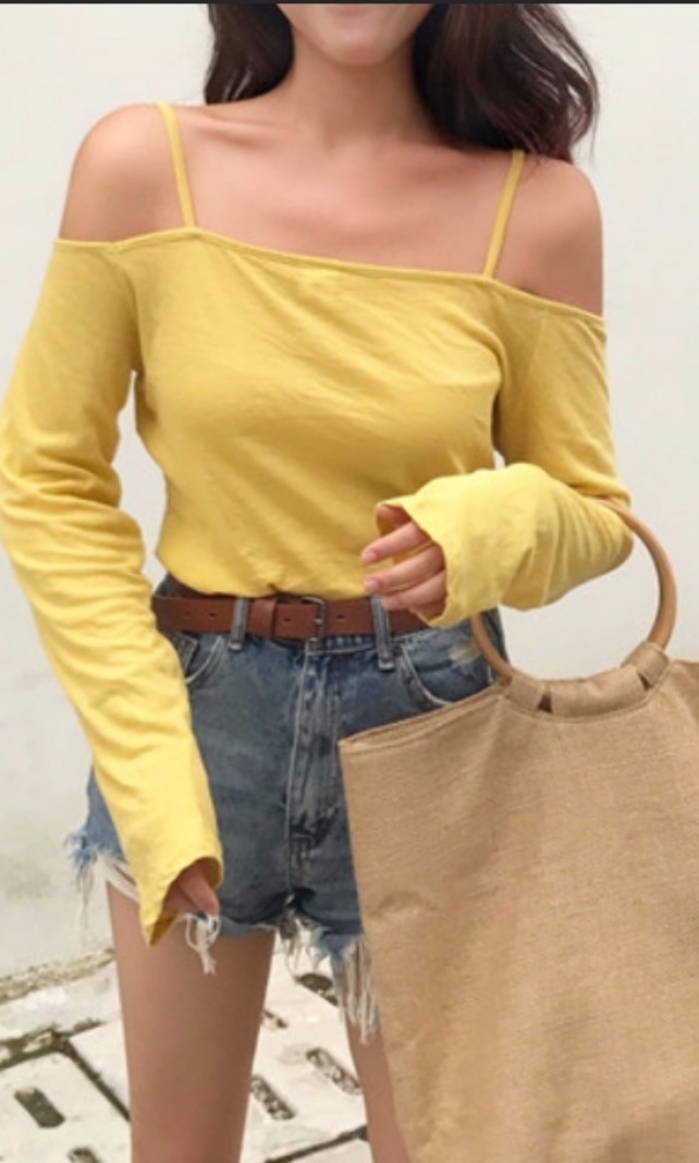 pastel yellow top