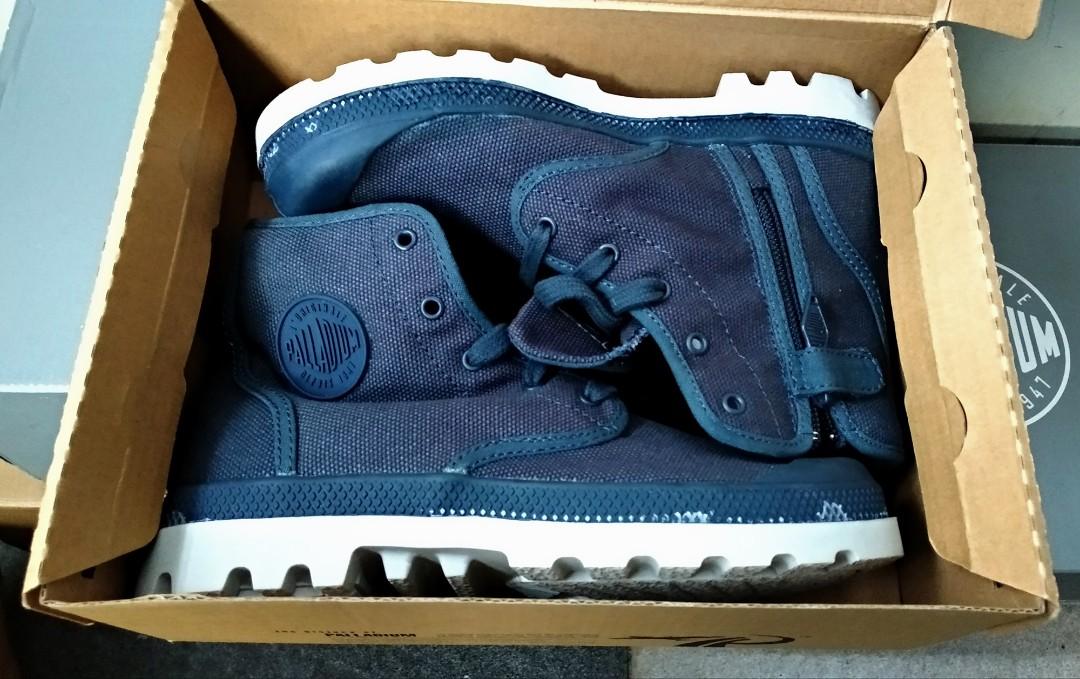 Palladium Pampa Hi Zipper Little Kid Boy/'s Canvas Boots Navy