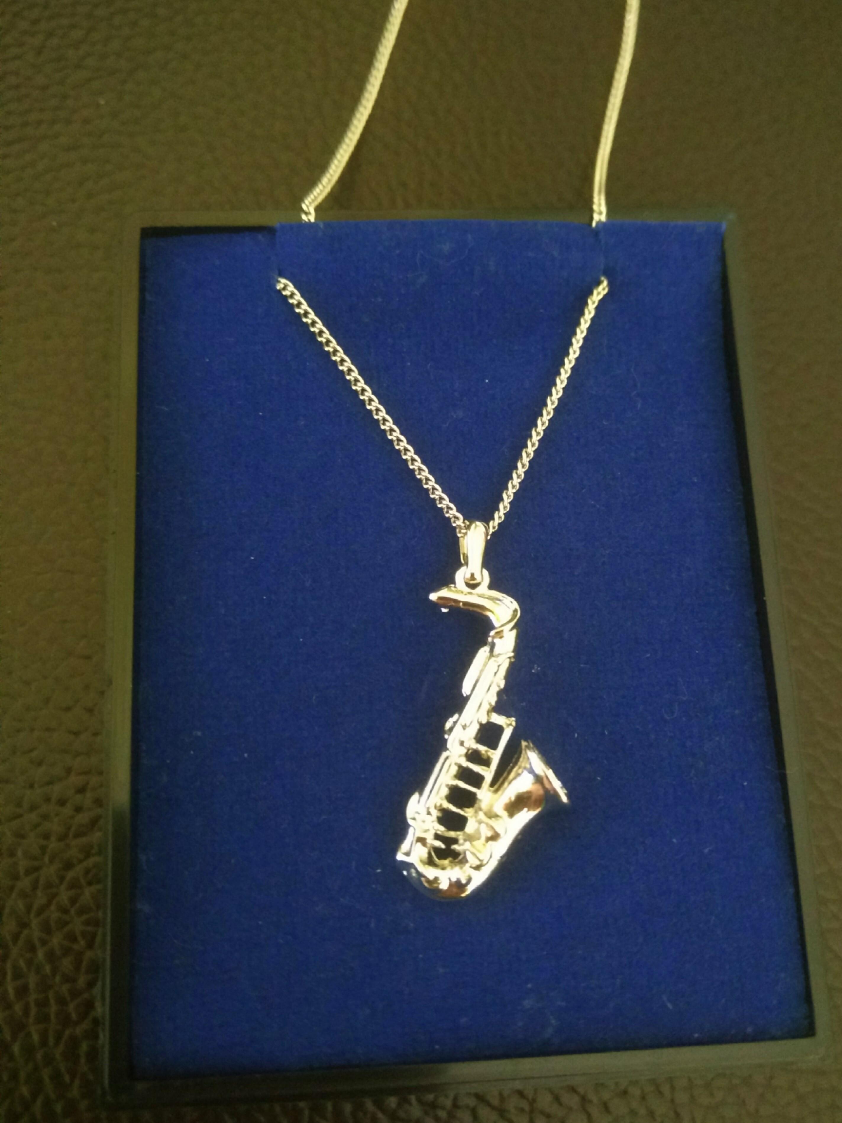 Pendant Necklace Saxophone Women S Fashion Jewellery Necklaces On Carousell
