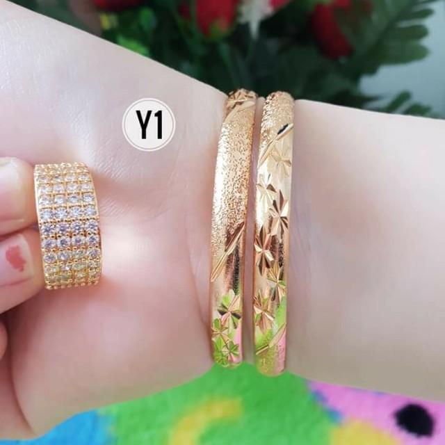 Perhiasan Gelang Kalung Cincin Anting Lapis Mas 18k Fesyen Wanita Perhiasan Di Carousell