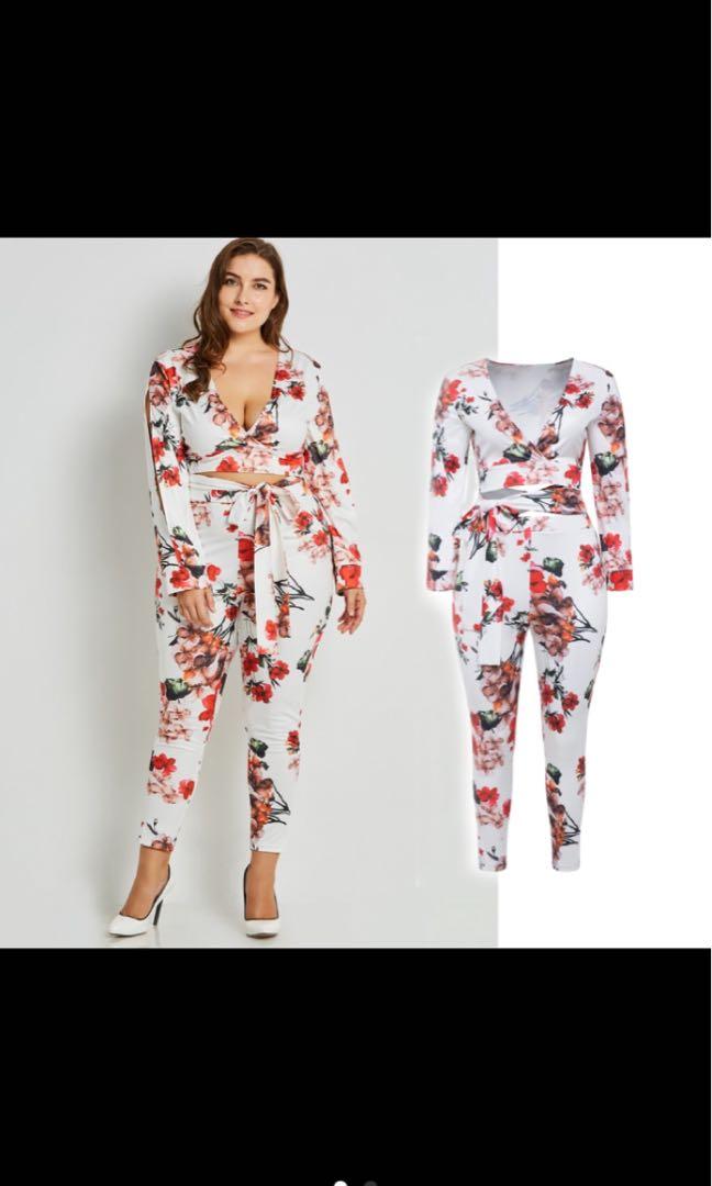 plus size two piece jumpsuits