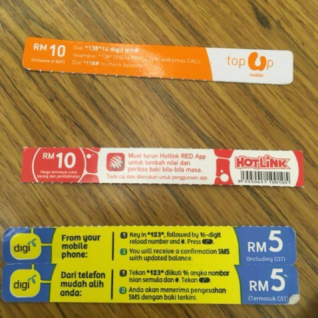 Prepaid Malaysia Top Up Card For Maxis Digi Umobile Tickets Vouchers Vouchers On Carousell