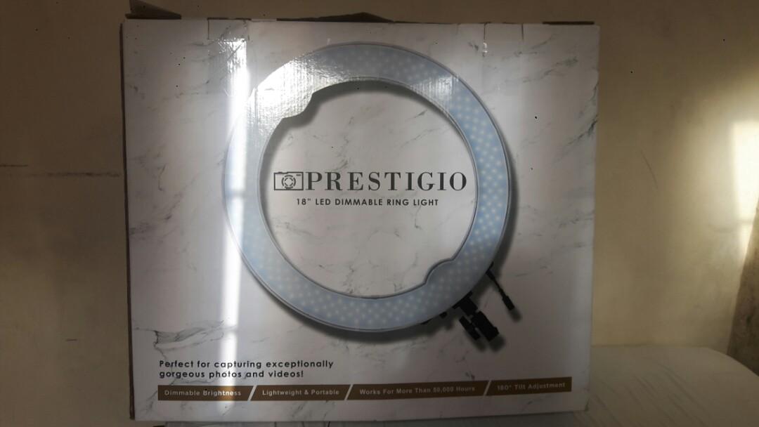Prestigio 18 Led Dimmable Ring Light Mobile Phones Tablets Mobile Tablet Accessories Mobile Accessories On Carousell