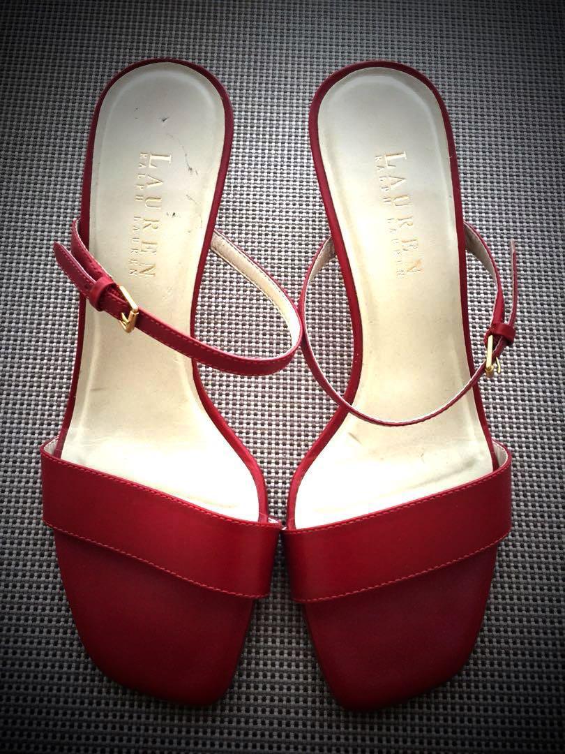 red sandals size 7