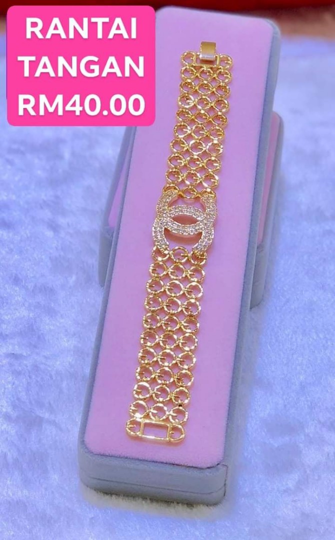 Rantai Tangan Chanel Batu Kristal Ori Women S Fashion Jewellery On Carousell