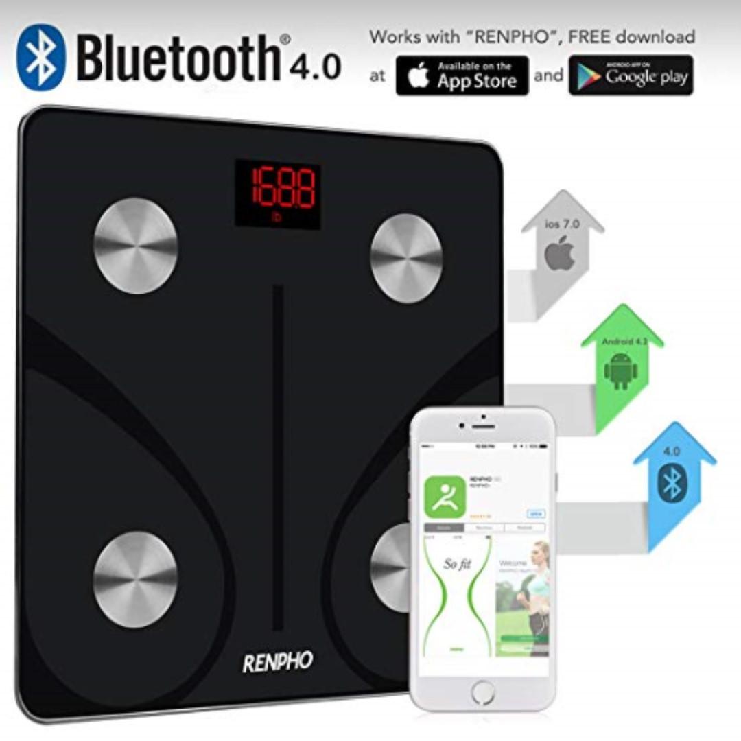RENPHO Bluetooth Body Fat Scale FDA Approved Smart BMI Scale Digital Bathroom Weight Scale