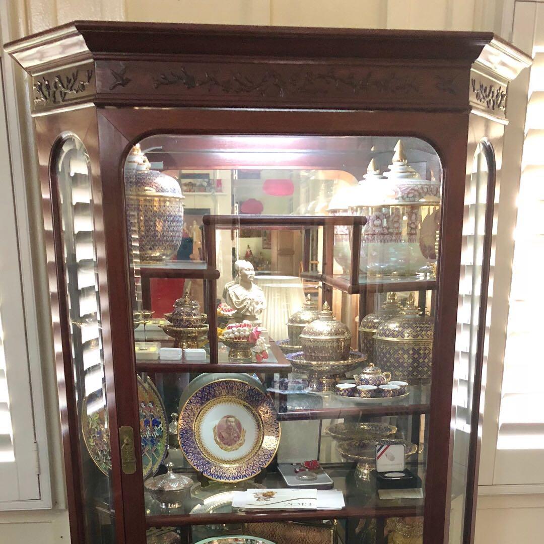 Rosewood Curio Display Cabinet Furniture Others On Carousell