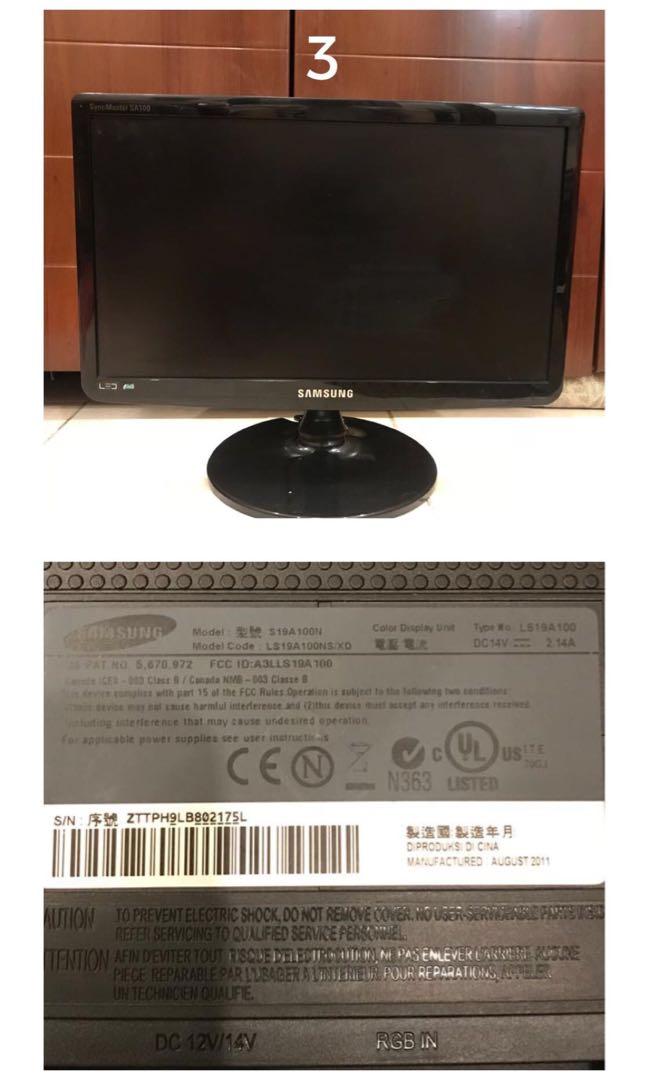 Samsung Monitor 19inch Type Sync Master Sa100 Elektronik Tv Perlengkapan Hiburan Di Carousell