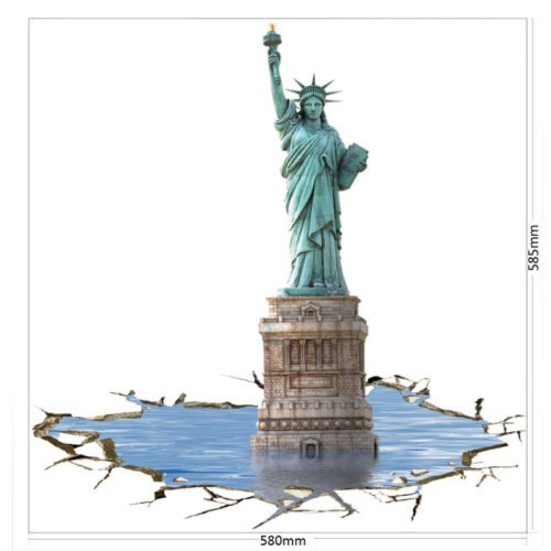 Statue Of Liberty 3d Effect Wall Paper Brand New Furniture