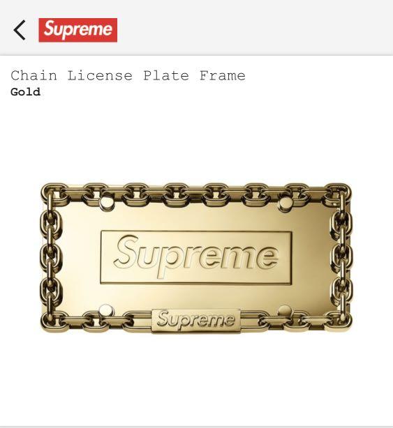 Supreme License Plate Car Accessories Car Plates On Carousell