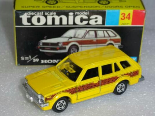 Tomica Honda Civic Country Yellow Black Interior Black Box No