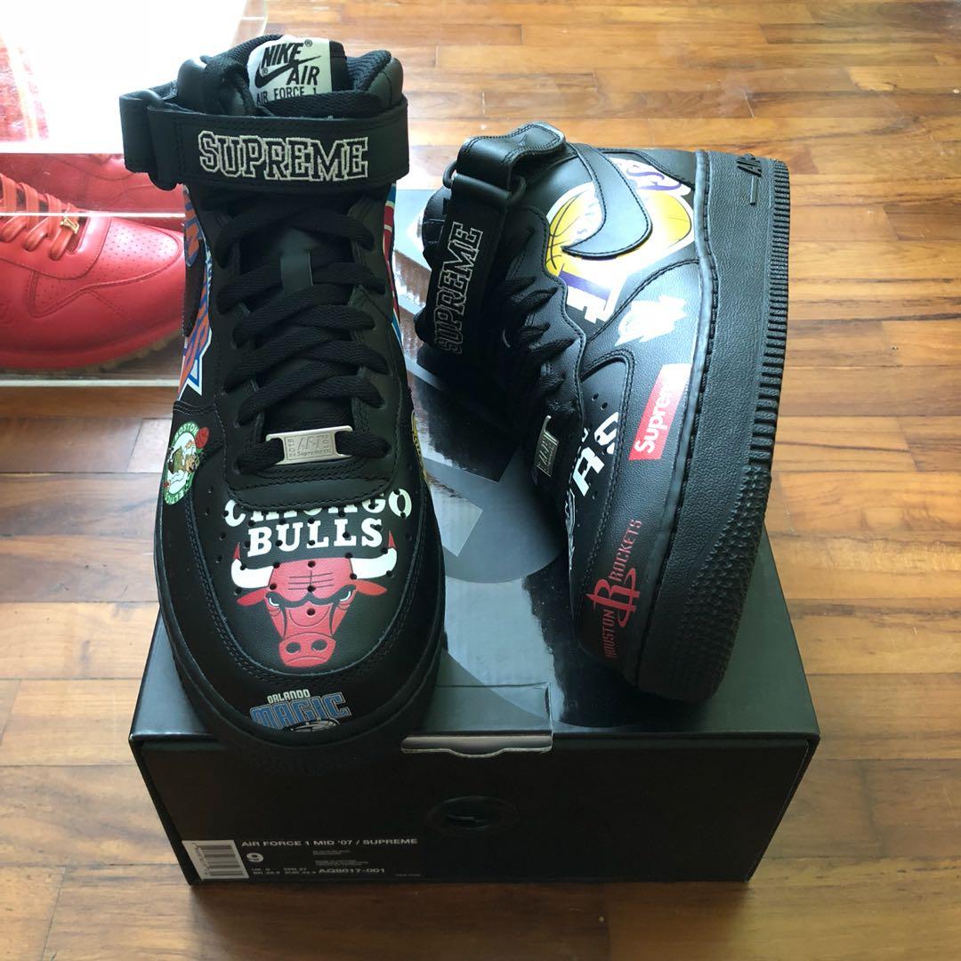 nba supreme air force 1 black