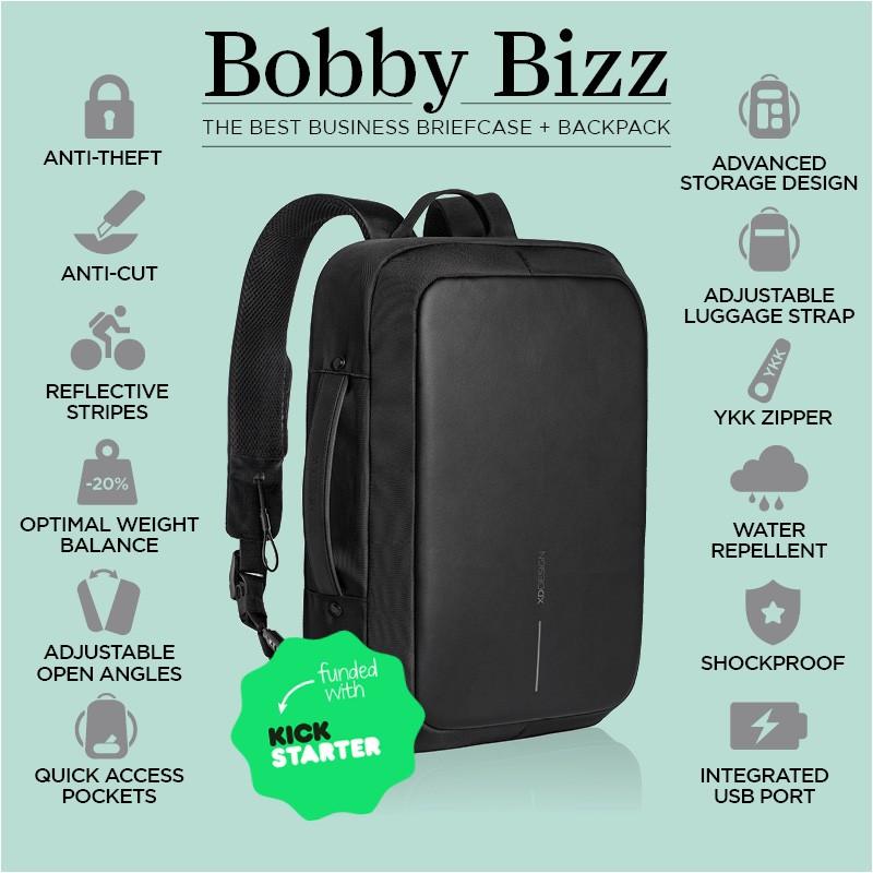 XD Design Bobby Bizz AntiTheft Backpack Black, Men's Fashion, Bags