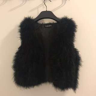 Ostrich feather vest
