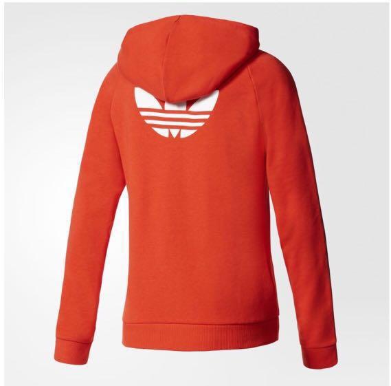 Adidas Originals Logo Tape Zip Hoodie Jacket, Women's Fashion