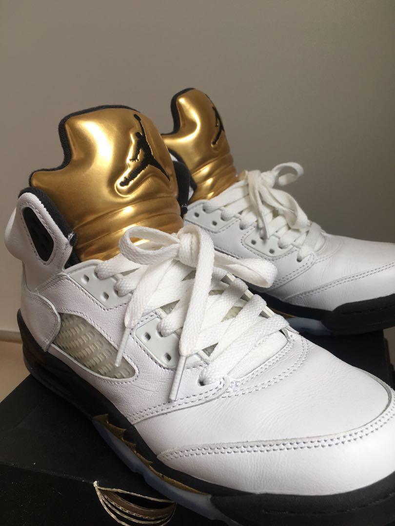 retro 5 olympic gold