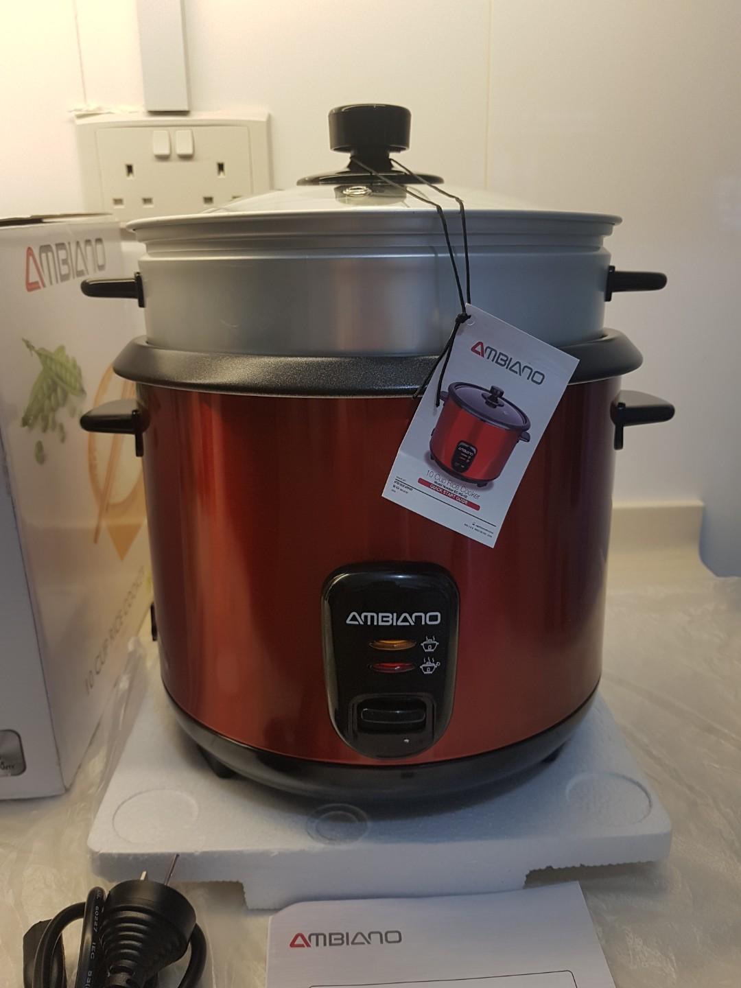 Ambiano 10 Cup 1 8l Rice Cooker With Steamer Tray 700w Limited Edition Colour Metallic Red From Australia Tv Home Appliances Kitchen Appliances Cookers On Carousell
