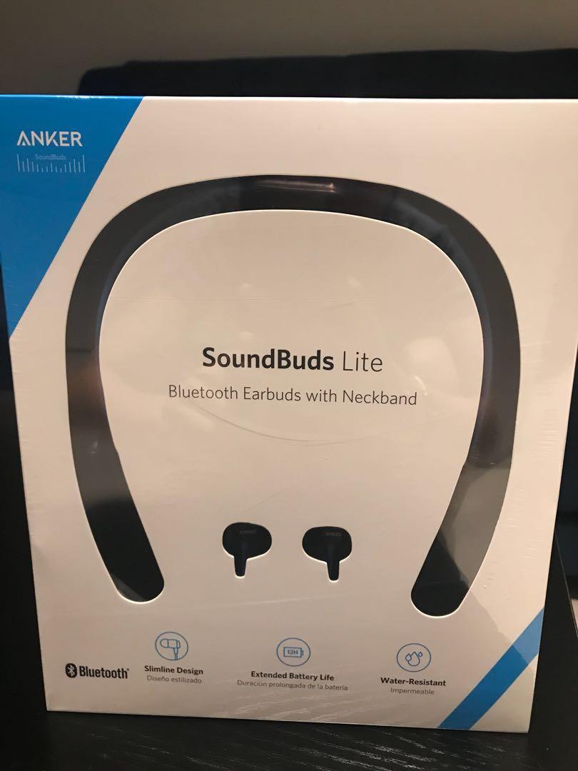 Anker SoundBuds Lite Bluetooth Earbuds with Neckband Audio Earphones on Carousell