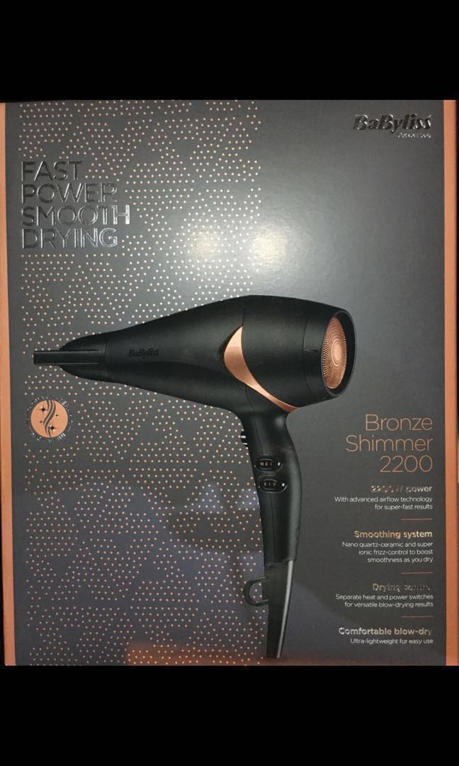 BABYLISS Bronze Shimmer 2200 Hairdryer Beauty Personal Care