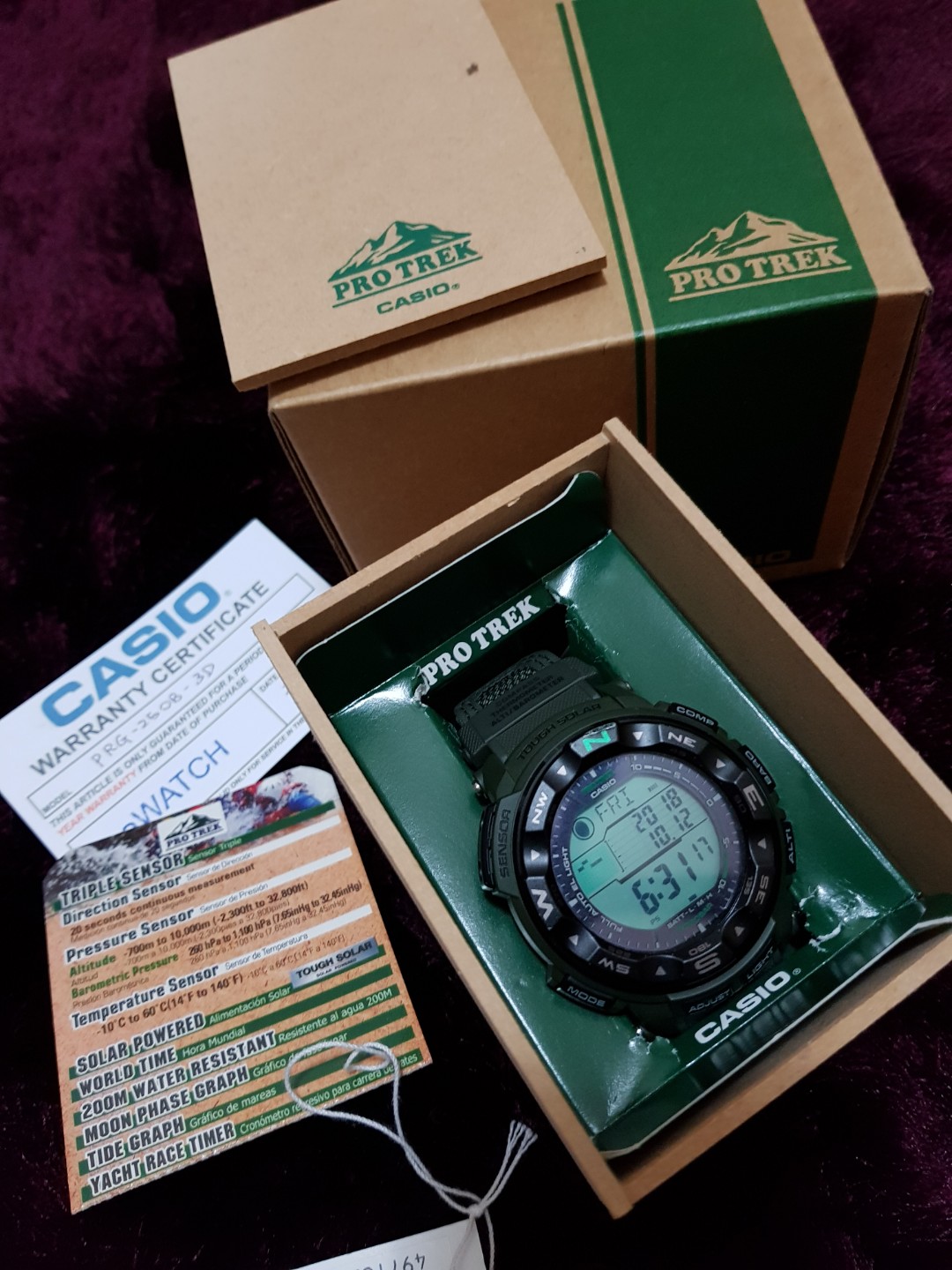 Casio ProTrek Prg 250B Men s Fashion Watches Accessories
