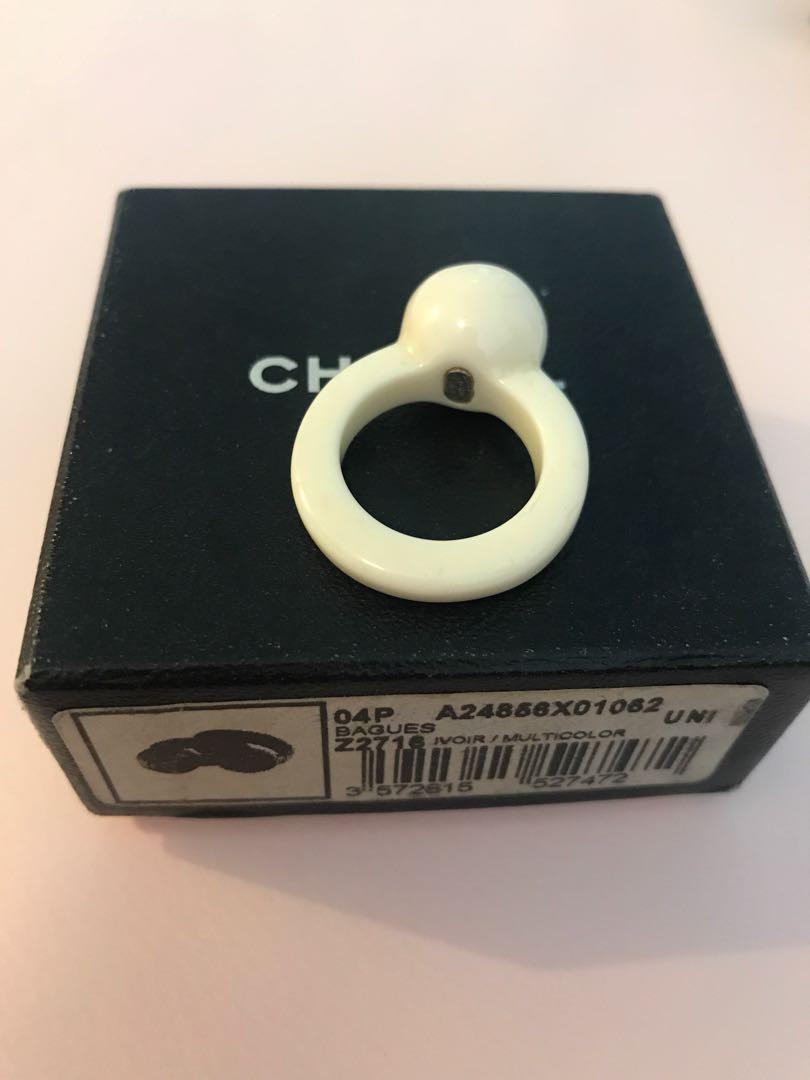 Chanel plastic ring hot sale