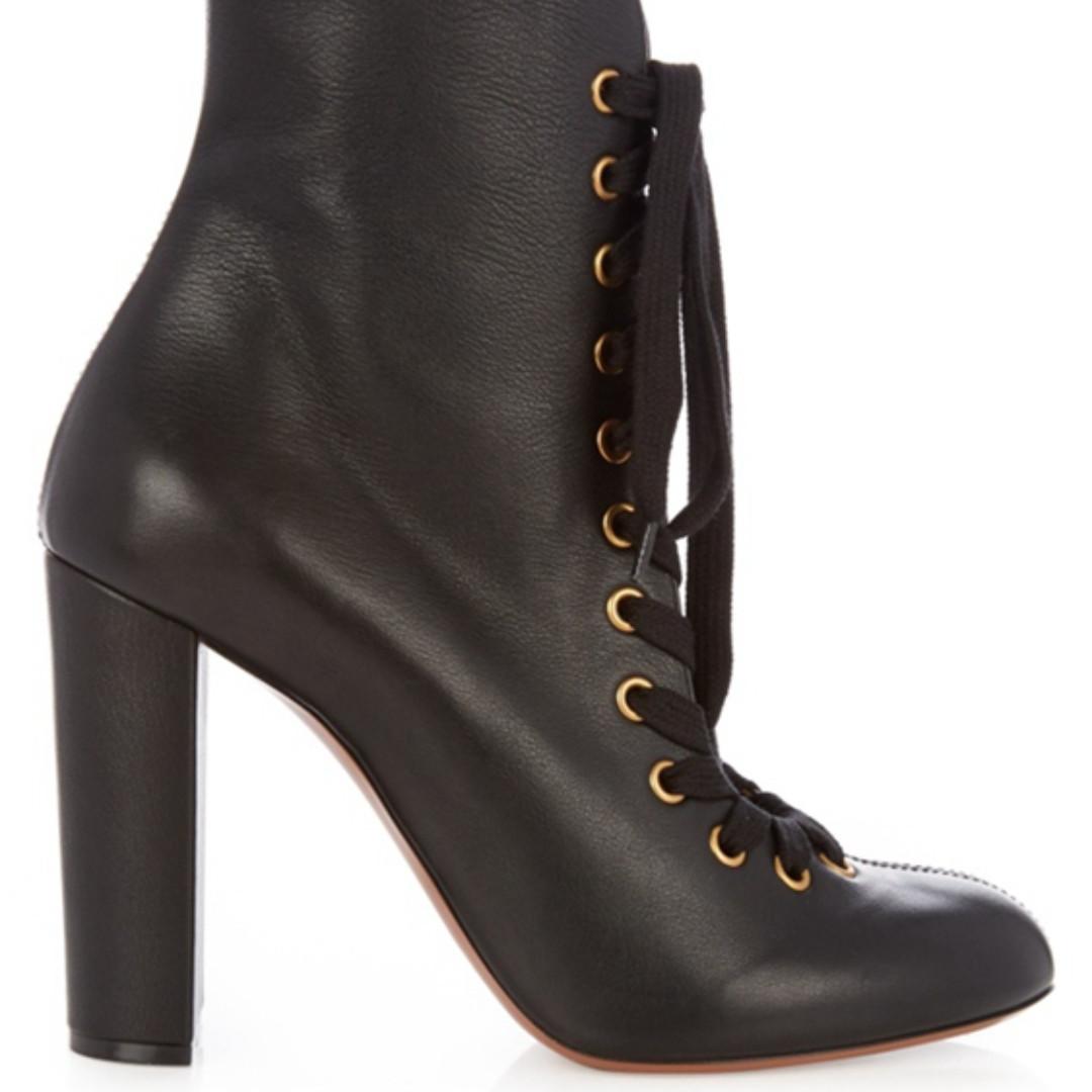 chloe lace up ankle boots