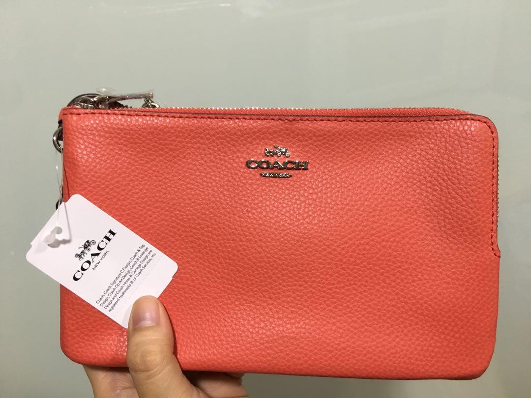 Coach double zip wallet outlet f87587