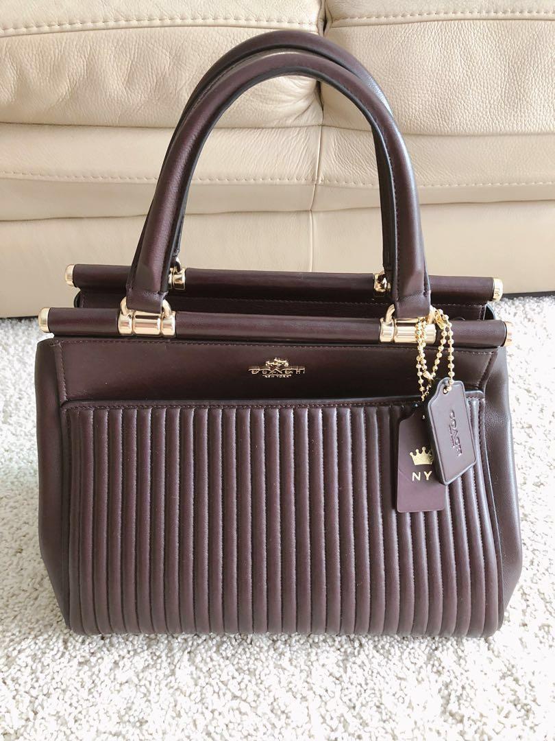Coach Grace Bag with Quilting (OxBlood