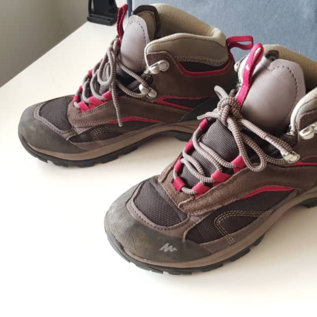 Decathlon Mh100 Mid Women S Waterproof Mountain Hiking Shoes