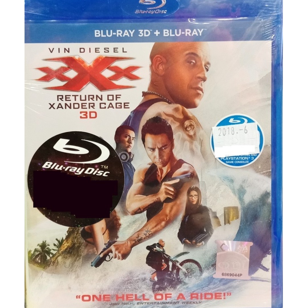 English Movie xXx Return Of Xander Cage Blu-Ray 3D + Blu-Ray, Hobbies &  Toys, Music & Media, CDs & DVDs on Carousell