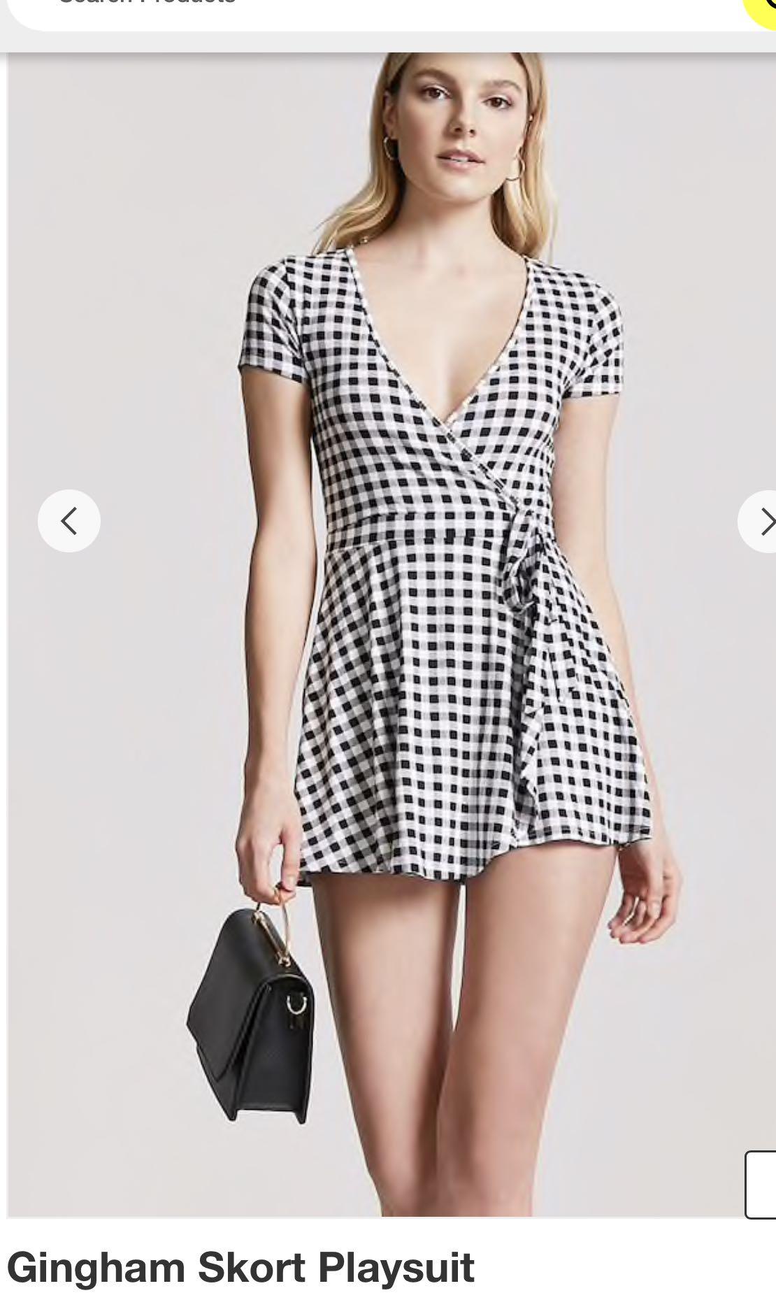 Women's gingham playsuit Clearance