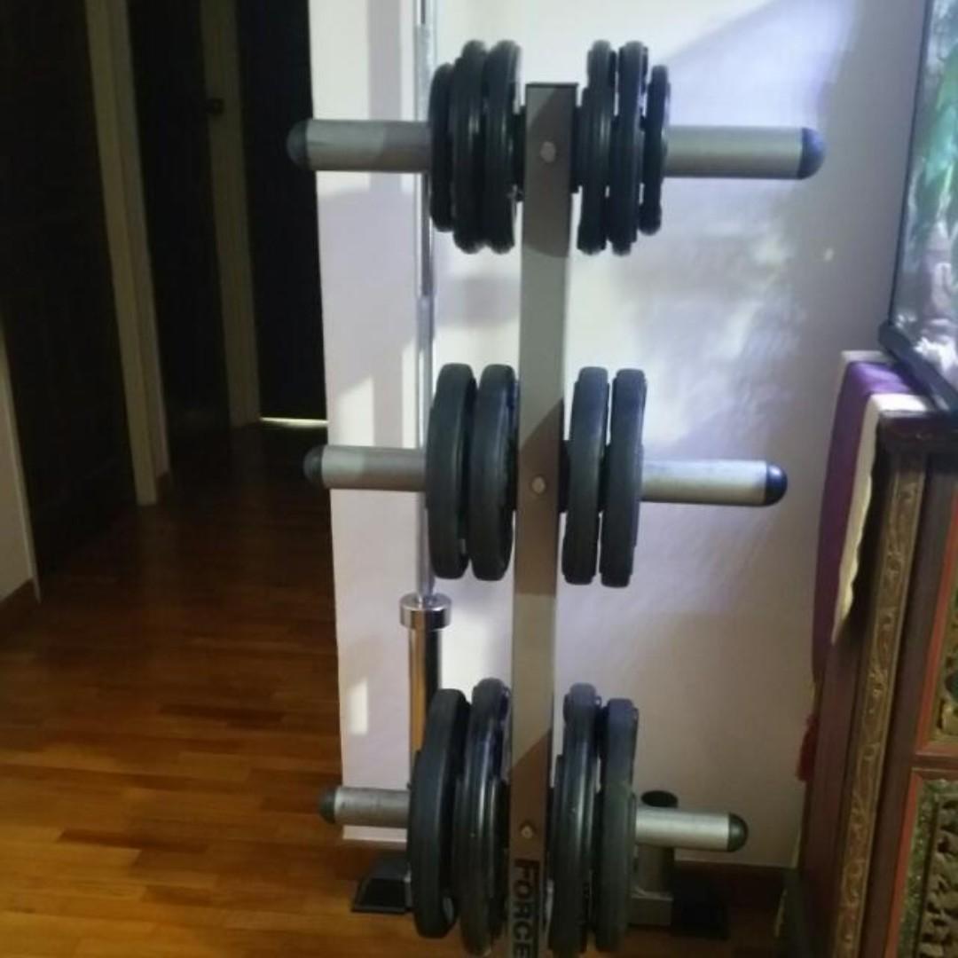 Force USA Olympic Weight Tree Holder Barbell and Weights Sports Equipment Exercise Fitness Weights Dumbbells on Carousell