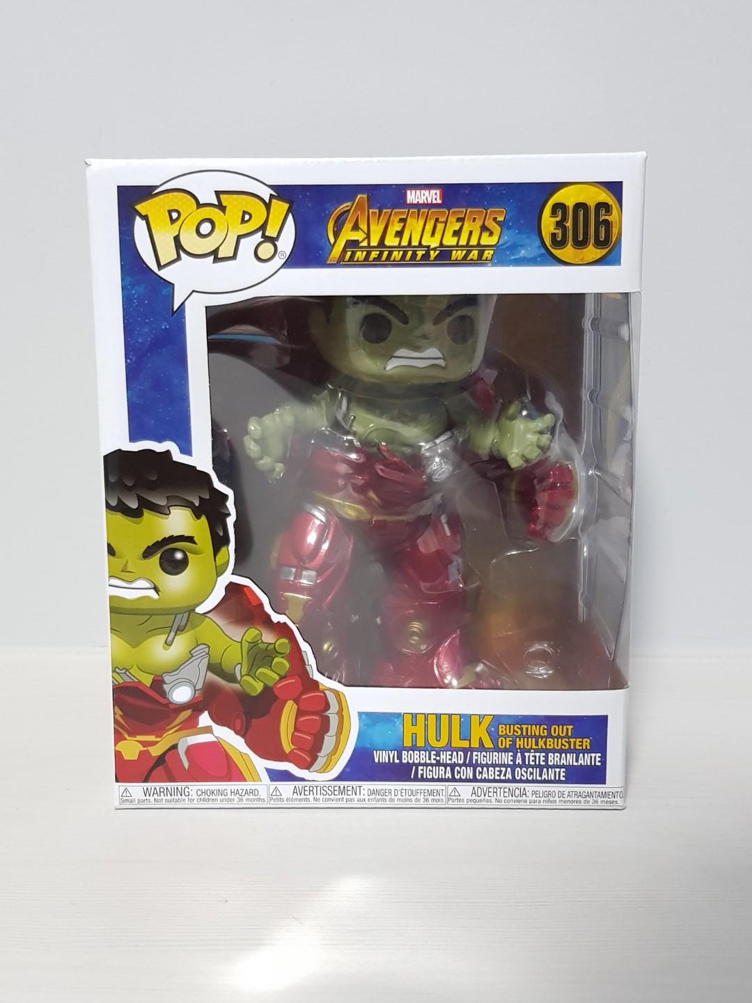Funko Pop Marvel Avengers Infinity War Hulk Busting Out Of Hulkbuster 306 Toys Games Bricks Figurines On Carousell
