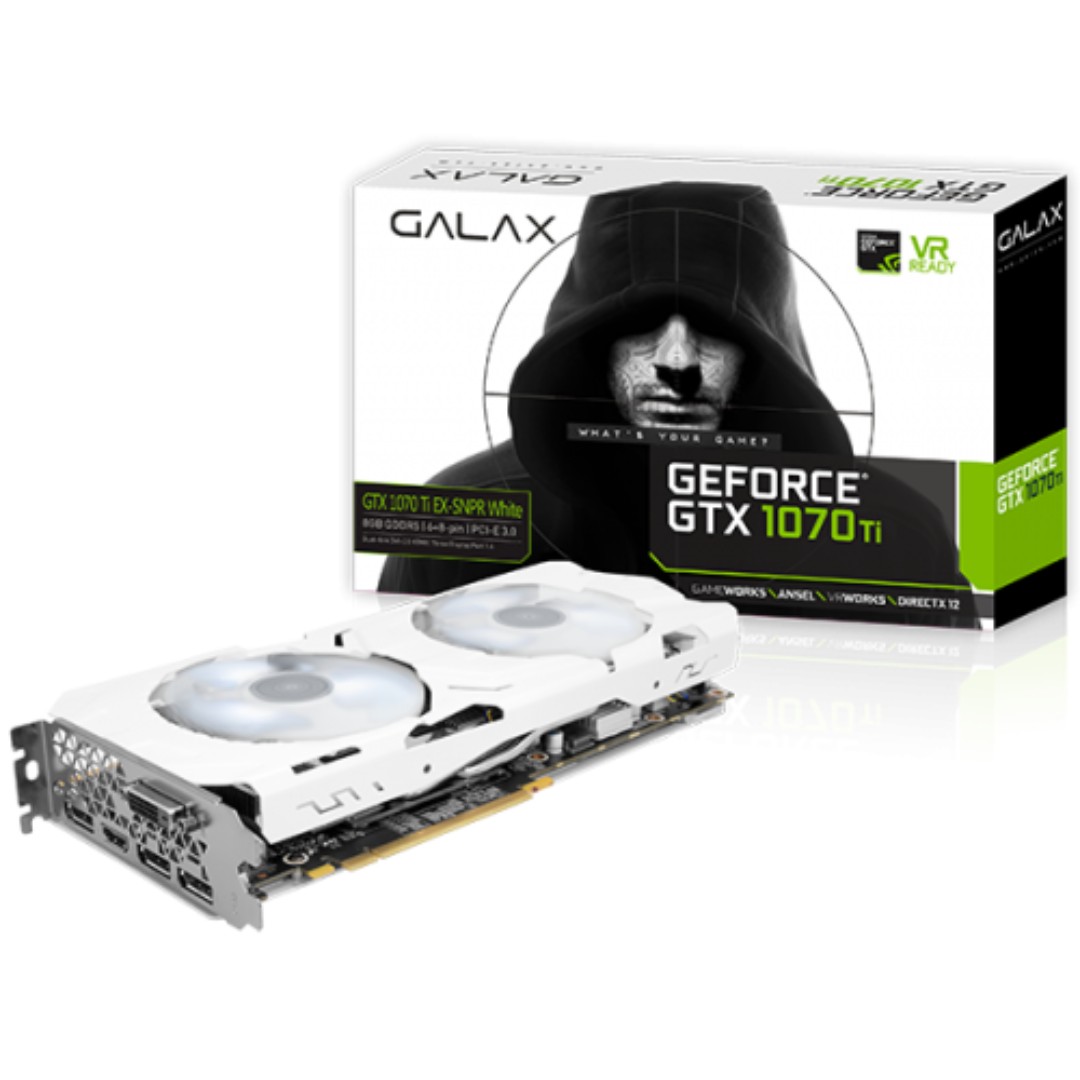 GALAX GeForce® GTX 1070 Ti EX-SNPR WHITE 8GB GDDR5 256-bit ...