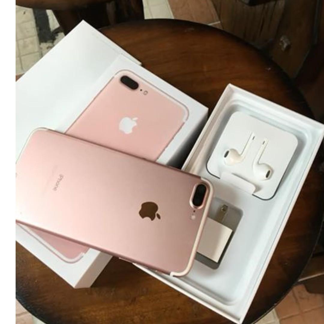 iphone 7plus 128gb rosegold openline complete package