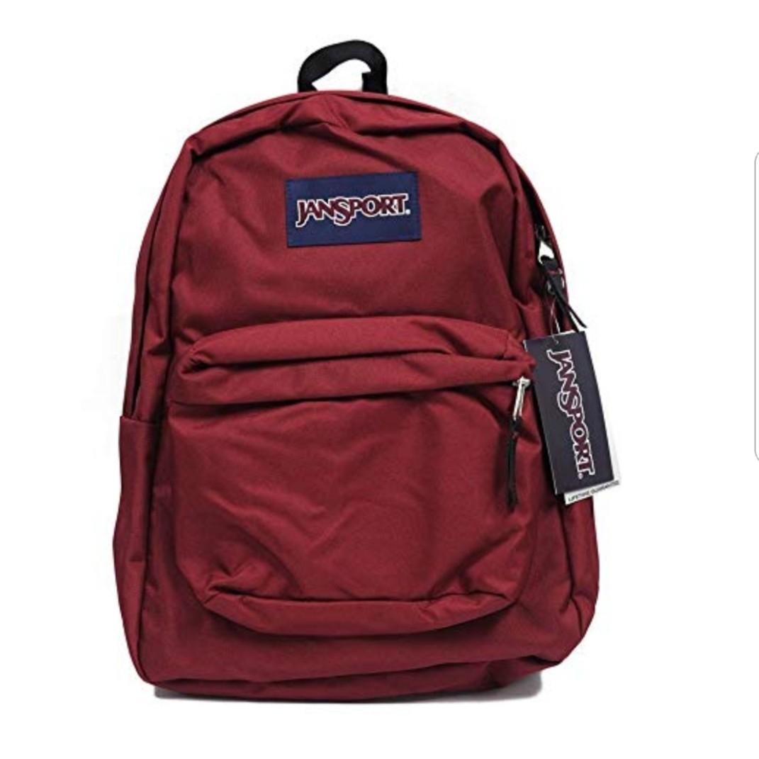 JANSPORT MAROON BACKPACK, Women's Fashion, Bags & Wallets, Backpacks on ...