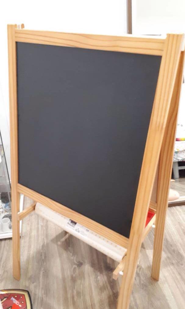Like New Ikea Set Mala Whiteboard Blackboard,New Paper Roll,Chalks