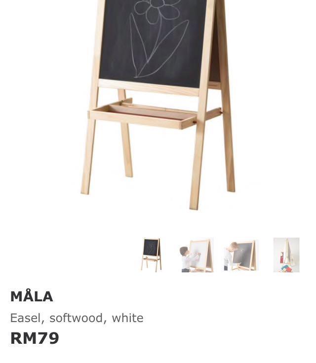 Like New Ikea Set Mala Whiteboard Blackboard,New Paper Roll,Chalks