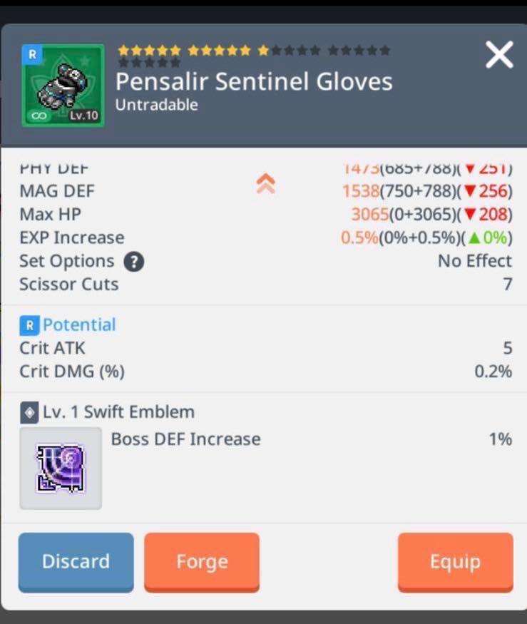 Maplestory M Legendary Emblem Pensalir Sentinel Gloves Asia 2 Zenith Toys Games Video Gaming In Game Products On Carousell - sentinel roblox purchase