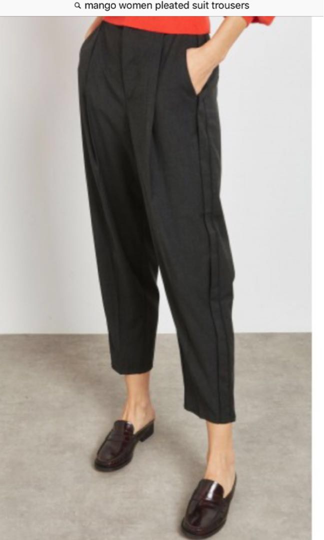 Chuan Classic Pleated Cropped Trousers
