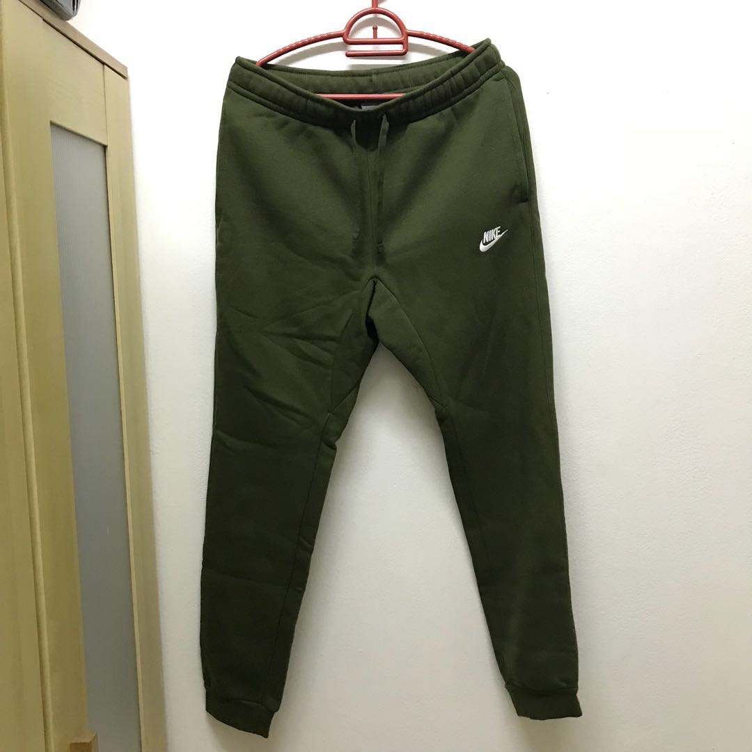 Olive green nike joggers top