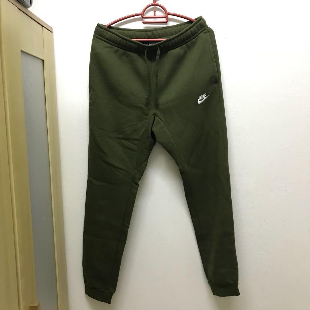 olive green nike jogger suit