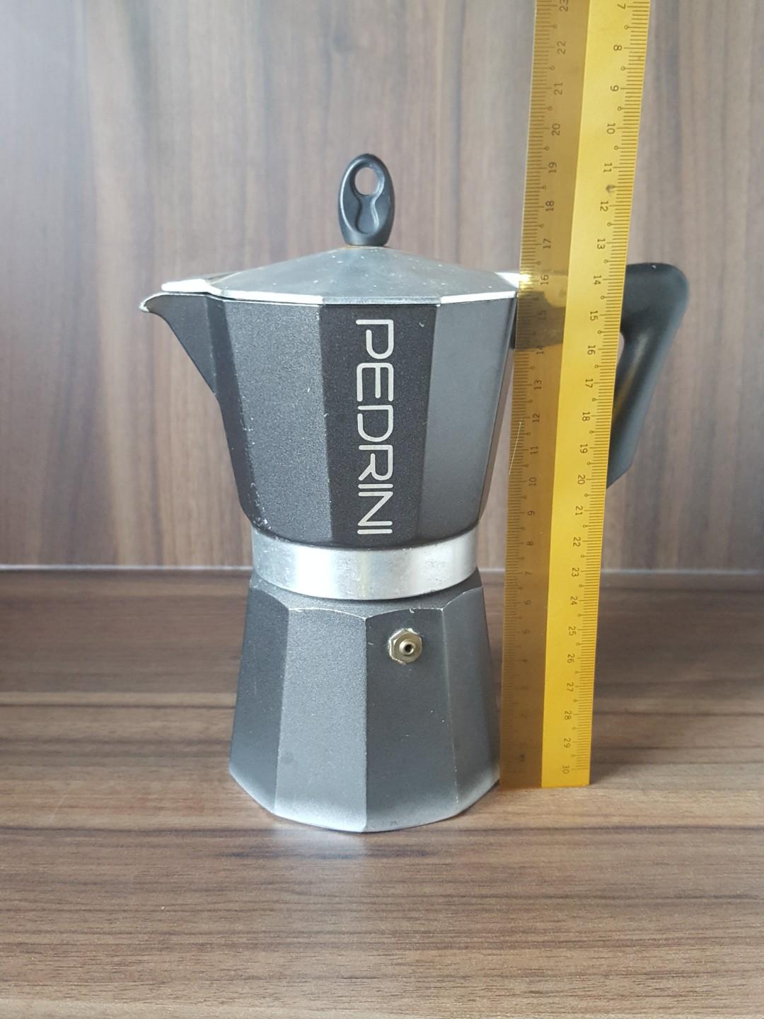 Pedrini Induction Stainless Steel Coffee Maker 6 Cup