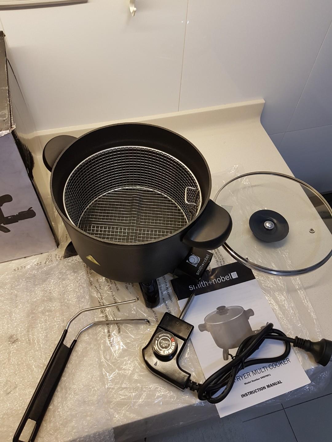 Smith Nobel 4L Deep Fryer Multi Cooker with temperature control 1200W Model SNDFMC1 From Australia