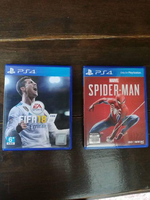Spiderman and fifa 18 (Category: PlayStation) located in Manila. Submitted by kyleramooos (Listing ID 194390292, Image 1). Description: Spiderman Used codes R all No issue Fifa 18 Unused codes R3 No issue Nego if as pack UST/BINAN MEETUPS ONLY .
