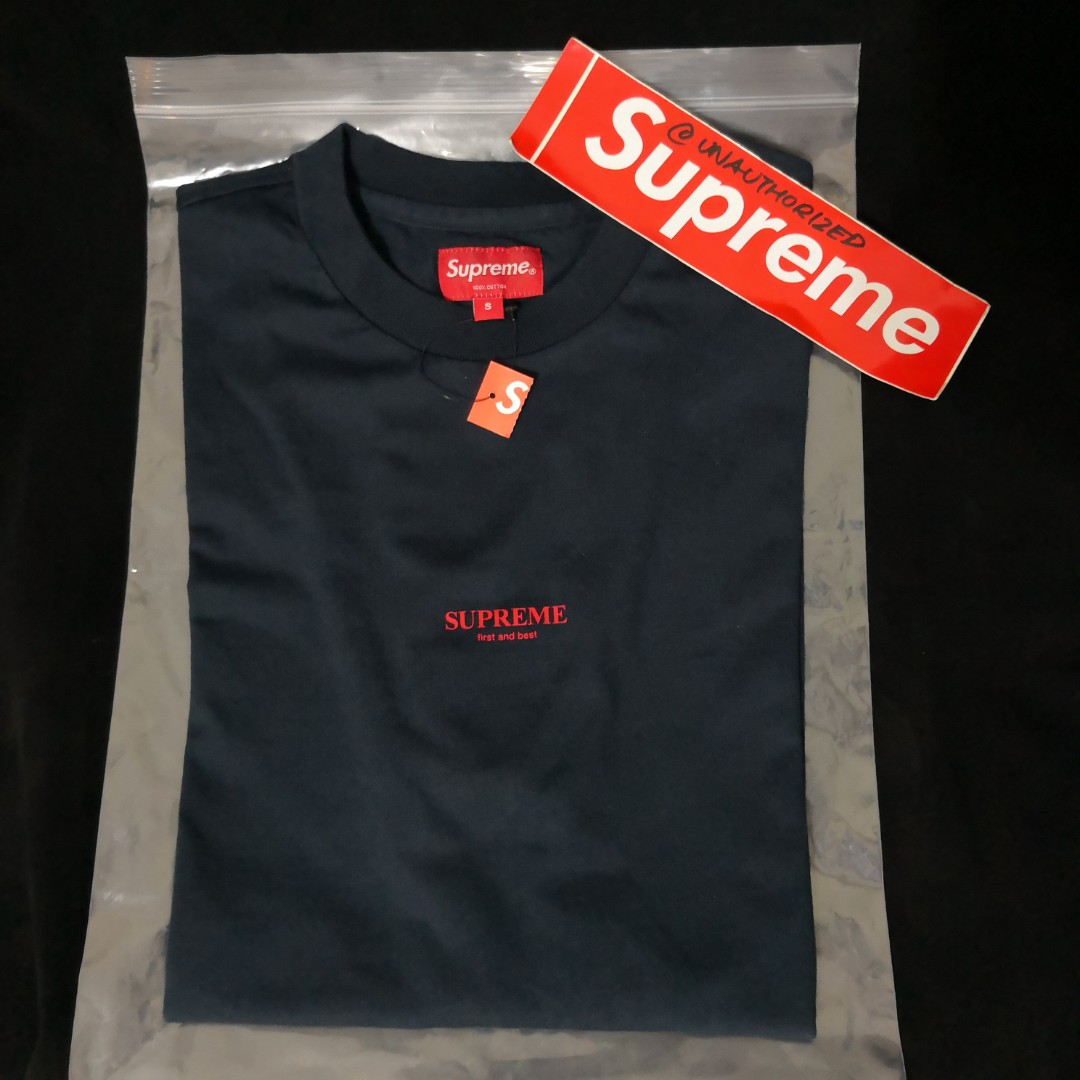 Supreme first and best tee black cheap