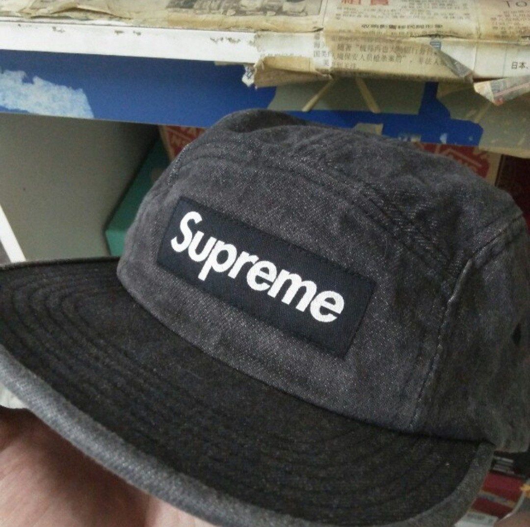 supreme denim camp cap