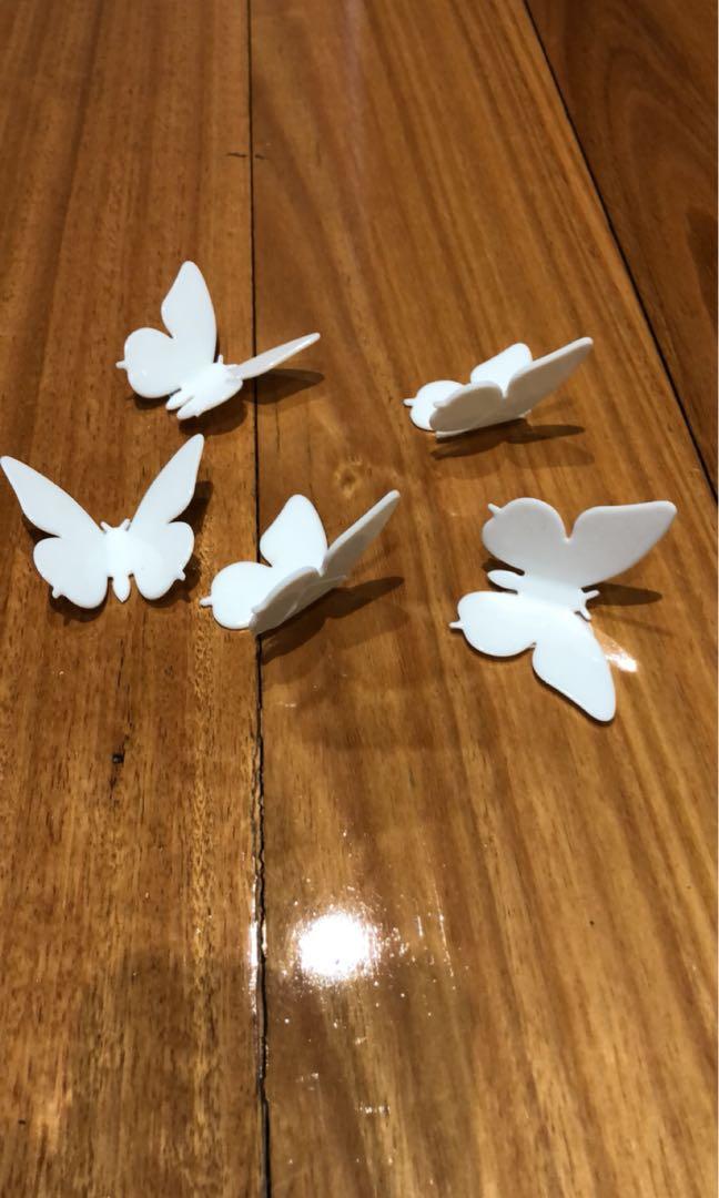 White Butterfly Wall Decor 70 Piece Home Furniture Home Decor