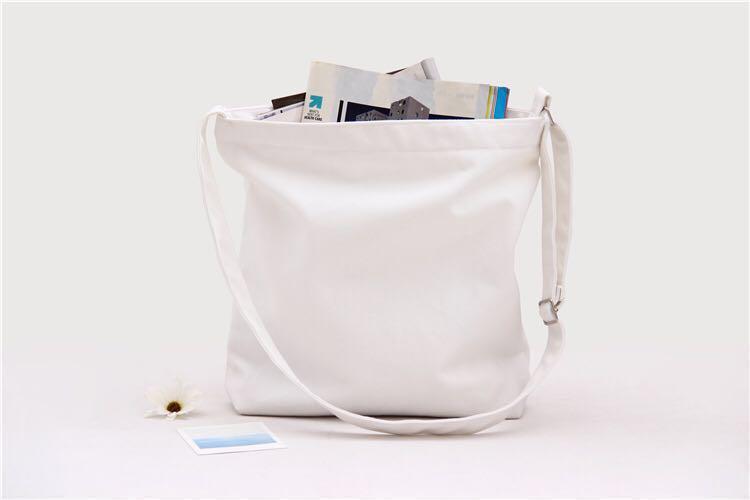 White Canvas Sling Bag, Women's Fashion, Bags & Wallets, Crossbody