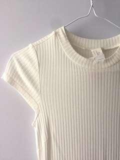 BNWT WHITE RIBBED BODYSUIT